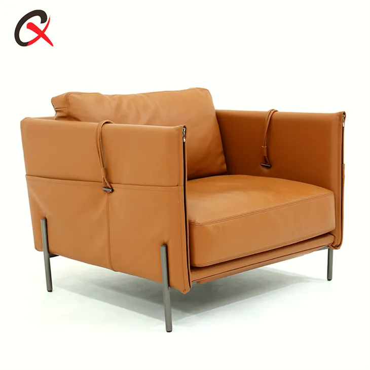 Upholstered Leather Armchair