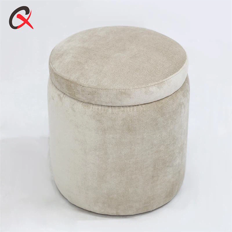 Upholstered Round Storage Ottoman